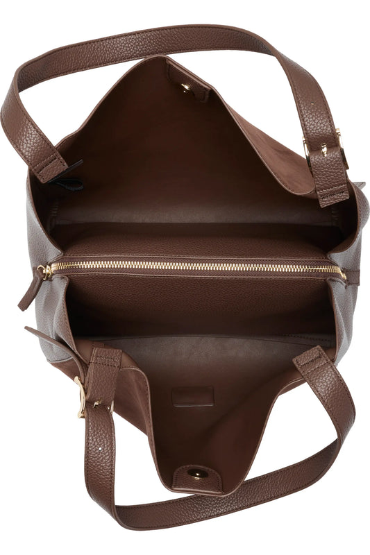 NWT DKNY Miller SM Triple Com R53EMN10 Brown Bag