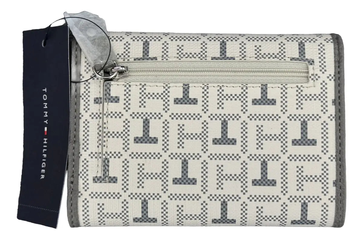 NWT Tommy Hilfiger 69JI549 020 T0A Gray and white Wallet