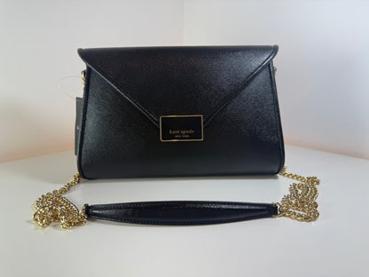 NWT Kate Spade KF634 Anna Medium Envelope Leather Convertible Clutch Chain Crossbody Bag