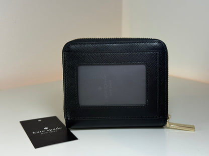 Cartera pequeña con cremallera Kate Spade Staci de piel Saffiano, nueva con etiquetas (NWT), modelo WLR00634