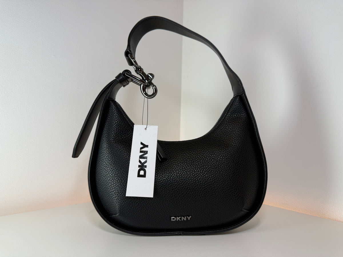 Bolso de hombro DKNY R533MF60 Mecca, color negro, nuevo con etiquetas