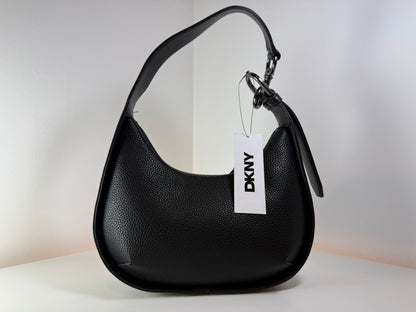 Bolso de hombro DKNY R533MF60 Mecca, color negro, nuevo con etiquetas