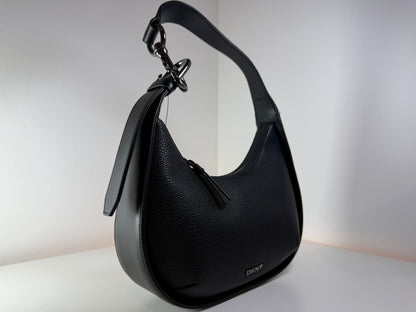 Bolso de hombro DKNY R533MF60 Mecca, color negro, nuevo con etiquetas