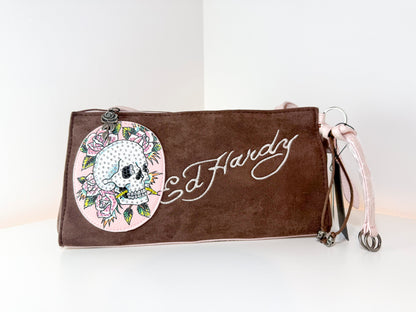 NWT Ed Hardy EHH399 Abby Fw Shoulder Bag - Chocolate