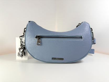 Bolso de hombro Steve Madden DO375025 BPETAL, color azul denim, nuevo con etiquetas