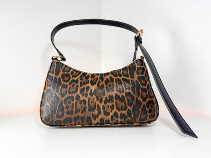Bolso de hombro NWT Guess UG192372 con estampado de leopardo modelo Jerico