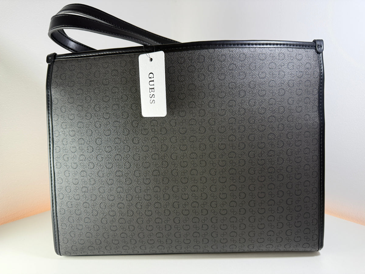 Bolso de hombro NWT Guess Devlon color carbón modelo SG962222