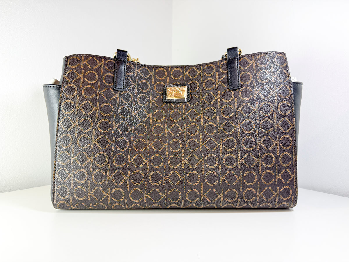 Bolso de hombro Calvin Klein marrón, nuevo con etiqueta (NWT), modelo H6ADJRZI