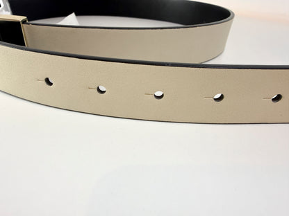 Cinturón reversible Calvin Klein 13KA010023, color hueso/dorado, nuevo con etiquetas (NWT)