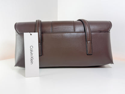 NWT Calvin Klein H6DZDAH8 Women's Saige Triple Compartment Flap Shoulder Bag
