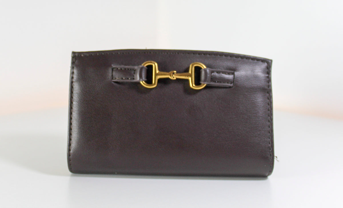 Nueva cartera mediana con detalle de bocado Anne Klein para mujer