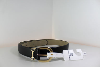 Cinturón negro con dorado Anne Klein AK1381, nuevo con etiquetas
