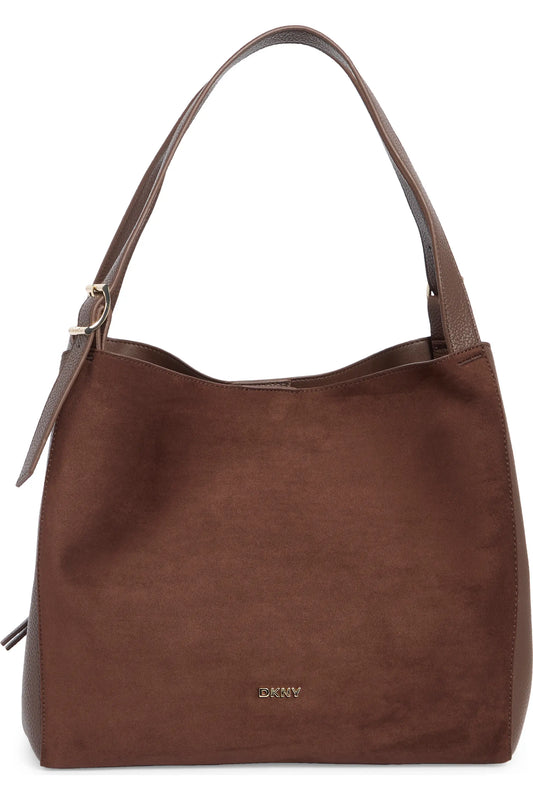 NWT DKNY Miller SM Triple Com R53EMN10 Brown Bag