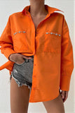 Orange Cotton Shirt